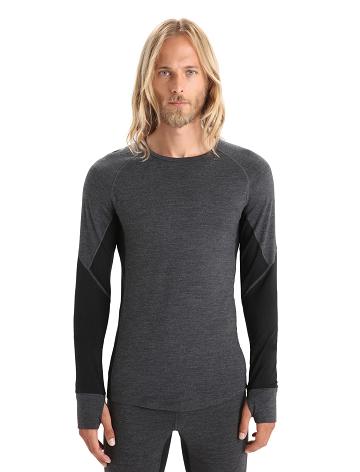 Base Layers Icebreaker BodyfitZone™ Merino 260 Zone Long Sleeve Crewe Thermal Top Homme Noir | FR 1382SGLO